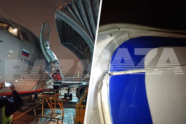 Водитель телетрапа протаранил самолет в аэропорту «Шереметьево» 